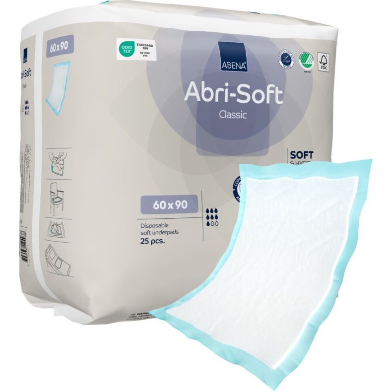 Underlag, ABENA Abri-Soft Classic, 90x60cm