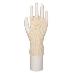 Tekstil handske, ABENA, One size, nature, bomuld/polyester, fingerl�se