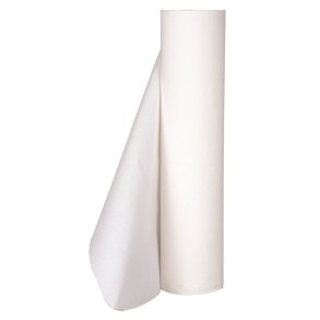 Lejepapir, neutral, 2-lags, 50m x 40cm, �13cm, hvid, nyfiber, perforeret