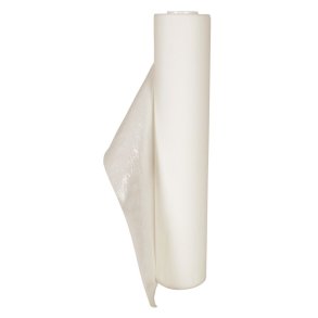 Lejepapir, neutral, 1-lags, 65m x 50cm, �9,5cm, hvid, PE/nyfiber, med PE-bel�gning, perforeret