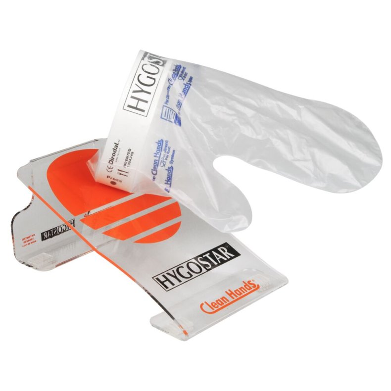 Rene h�nder kit/s�t, Clean hands, One size, klar, PE, 1 ring, 1 holder og 5 handsker