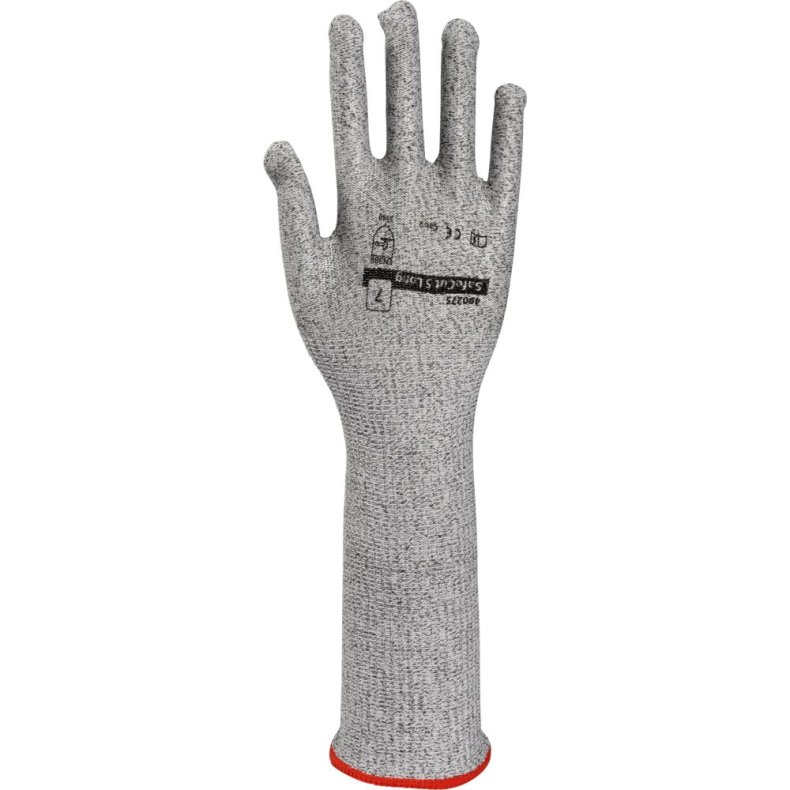 Arbejdshandske, ABENA, 7, gr�, glasfiber/HDPE fiber/nylon/spandex, cut 5, lang