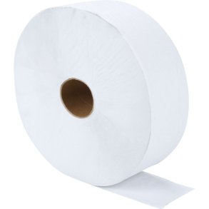 Jumborulle, neutral, 1-lags, Midi, 600m x 9cm, �27cm, hvid, genanvendt papir