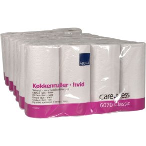 K�kkenrulle, ABENA Care-Ness Classic, 2-lags, 17,85m x 22cm, �10,5cm, hvid, blandingsfibre
