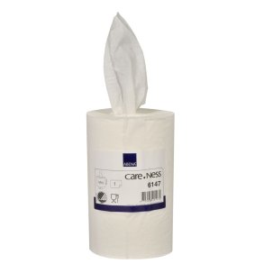 H�ndkl�derulle, ABENA Care-Ness Excellent, 1-lags, Mini, 120m x 20cm, �12,5cm, hvid, nyfiber, uden hylse