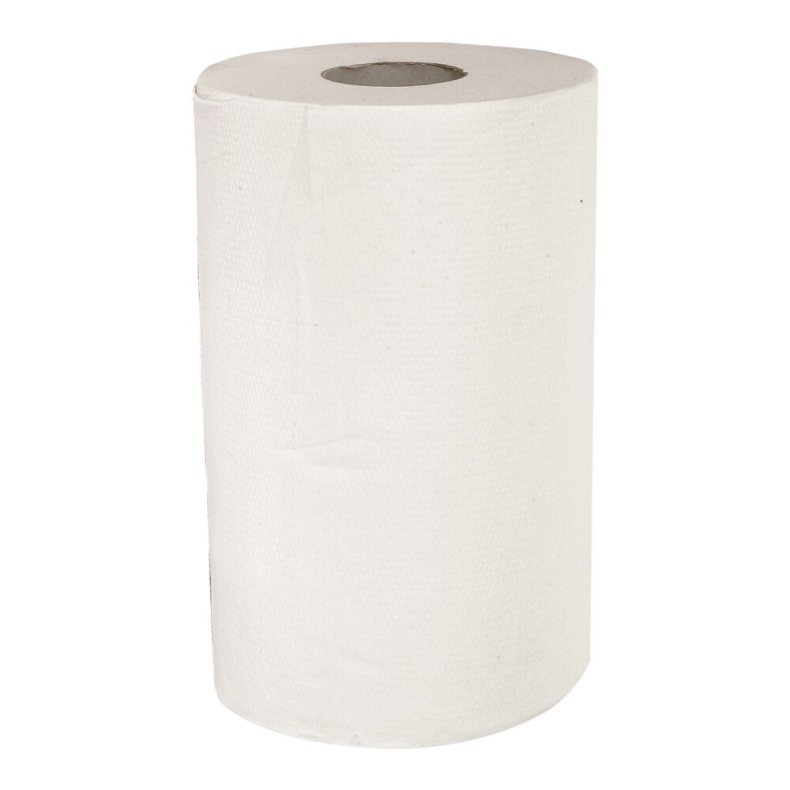 H�ndkl�derulle, ABENA Care-Ness Excellent, 2-lags, Mini, 70m x 19cm, �13cm, hvid, papir/nyfiber, med spiralhylse