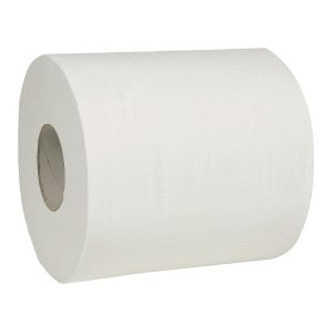 H�ndkl�derulle, ABENA Care-Ness Excellent, 2-lags, Midi, 153m x 20cm, �18cm, hvid, nyfiber, med spiralhylse