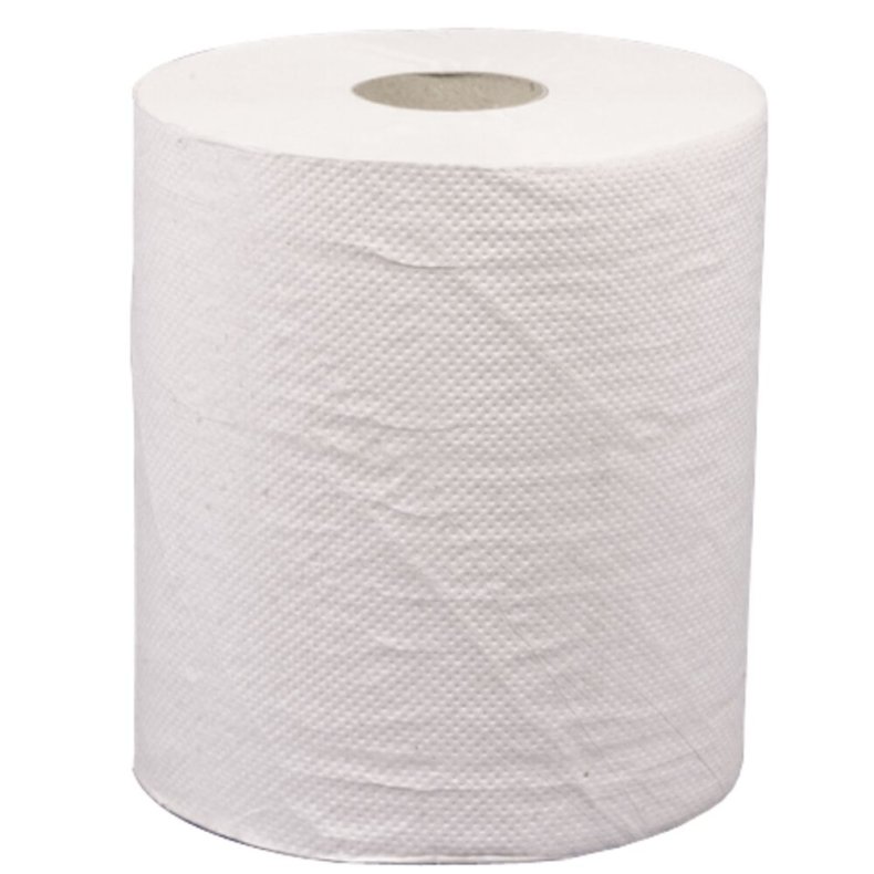 H�ndkl�derulle, neutral, 1-lags, Midi, 300m x 20cm, �19cm, hvid, genanvendt papir, med spiralhylse