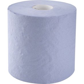 H�ndkl�derulle, neutral, 1-lags, Midi, 300m x 20cm, �20cm, bl�, genanvendt papir, med spiralhylse