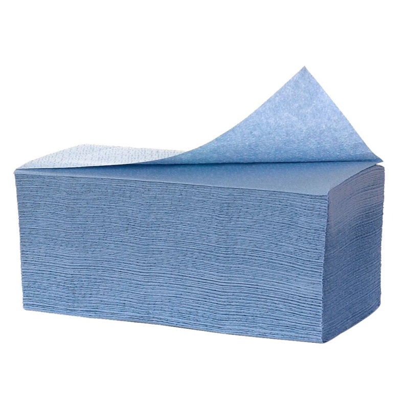 H�ndkl�deark, neutral, 2-lags, W-fold, 43x24cm, 11,5 cm, bl�, nyfiber