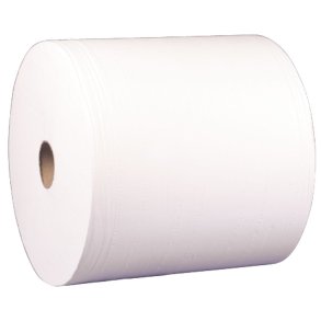 V�rkstedsrulle, ABENA Care-Ness Excellent, 2-lags, 380m x 26,5cm, �33cm, hvid, nyfiber