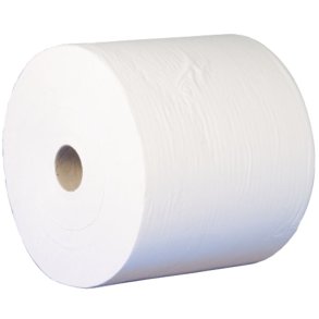 V�rkstedsrulle, neutral, 1-lags, 1200m x 33cm, �33cm, hvid, nyfiber