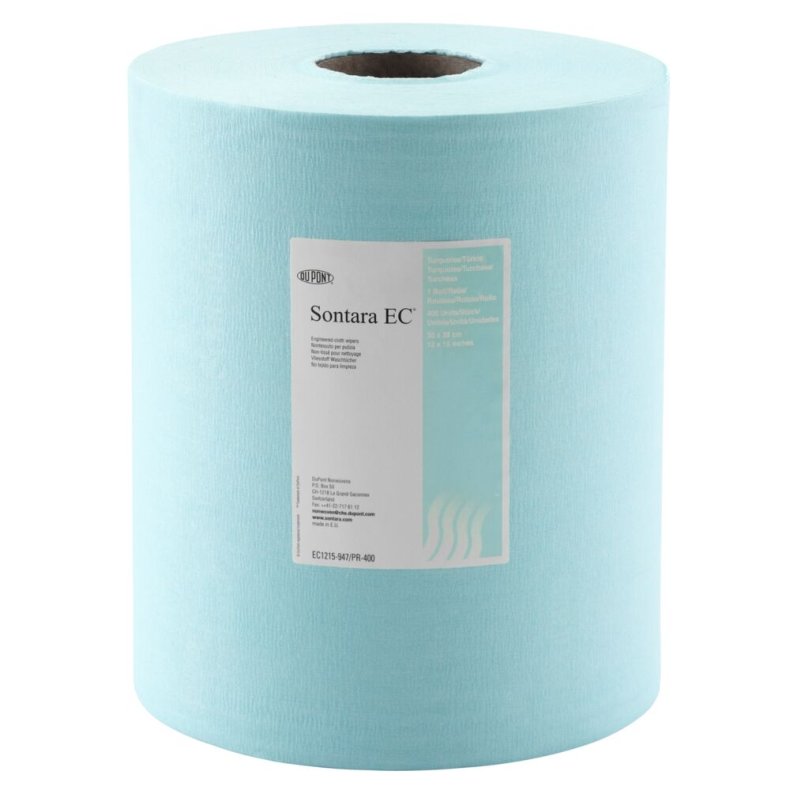 Industriaft�rring, Sontara EC, 1-lags, 152m x 30,5cm, �25cm, turkis, polyester/nyfiber