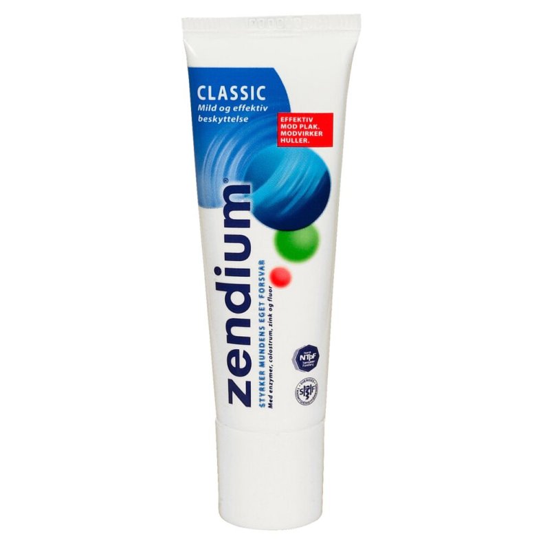 Tandpasta, Zendium Classic, �2cm, 14 ml, 1500 ppm flour