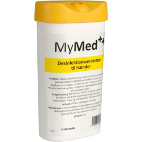 Desinfektionsserviet, Hand care, 18x18cm, hvid, til h�nddesinfektion,antibakteriel, engangs