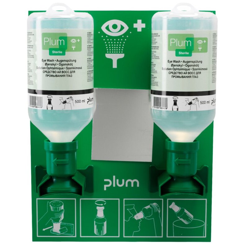 �jenskyllestation, Plum, 22,8x29cm, 500 ml, inkl. 2 x 500 ml flasker �jenskyl med �jenkop, steril *Denne vare tages ikke retur*