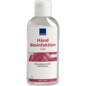 H�nddesinfektionsgel, ABENA, 120 ml, 85% alkohol, med glycerin, flaske med klapl�g