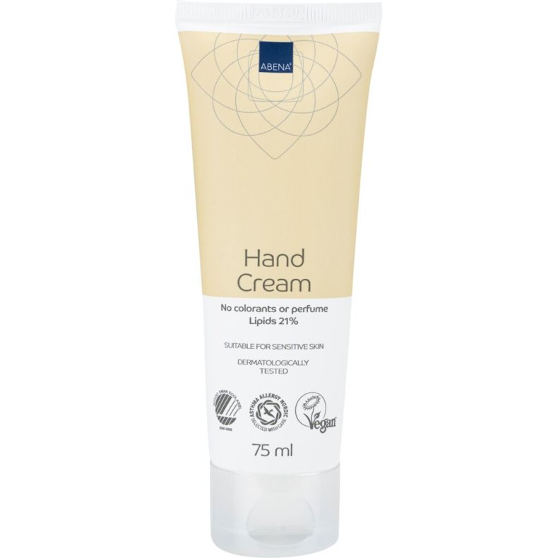H�ndcreme, ABENA, 75 ml, uden farve og parfume, 21% fedt