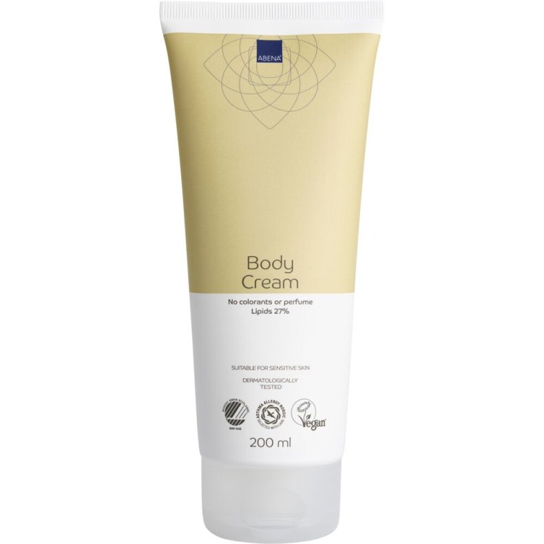 Hudplejecreme, ABENA, 200 ml, uden farve og parfume, 27% fedt