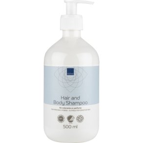 H�r- og Bodyshampoo, ABENA, 500 ml, uden farve og parfume