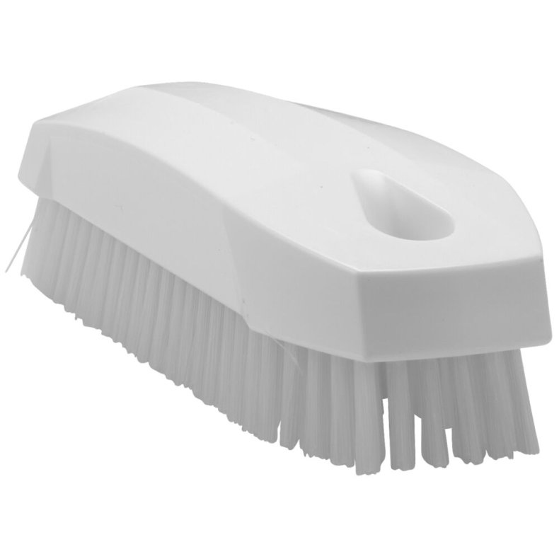 Negleb�rste, Vikan, 13x5x4cm, hvid, stive b�rsteh�r