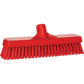 Gulv- og v�gvaskeb�rste, Vikan, 30,5x8,5x11cm, r�d, polyester/PP/rustfrit st�l, 30,5 cm, stiv *Denne vare tages ikke retur*