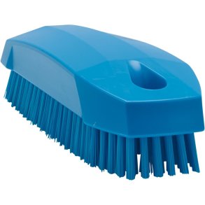 Negleb�rste, Vikan, 13x5x4cm, bl�, stive b�rsteh�r