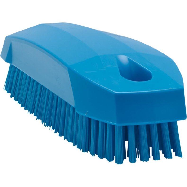 Negleb�rste, Vikan, 13x5x4cm, bl�, stive b�rsteh�r