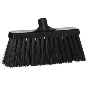 Fejekost, Vikan, sort, polyester/PP/rustfrit st�l, 33 cm, meget stiv *Denne vare tages ikke retur*