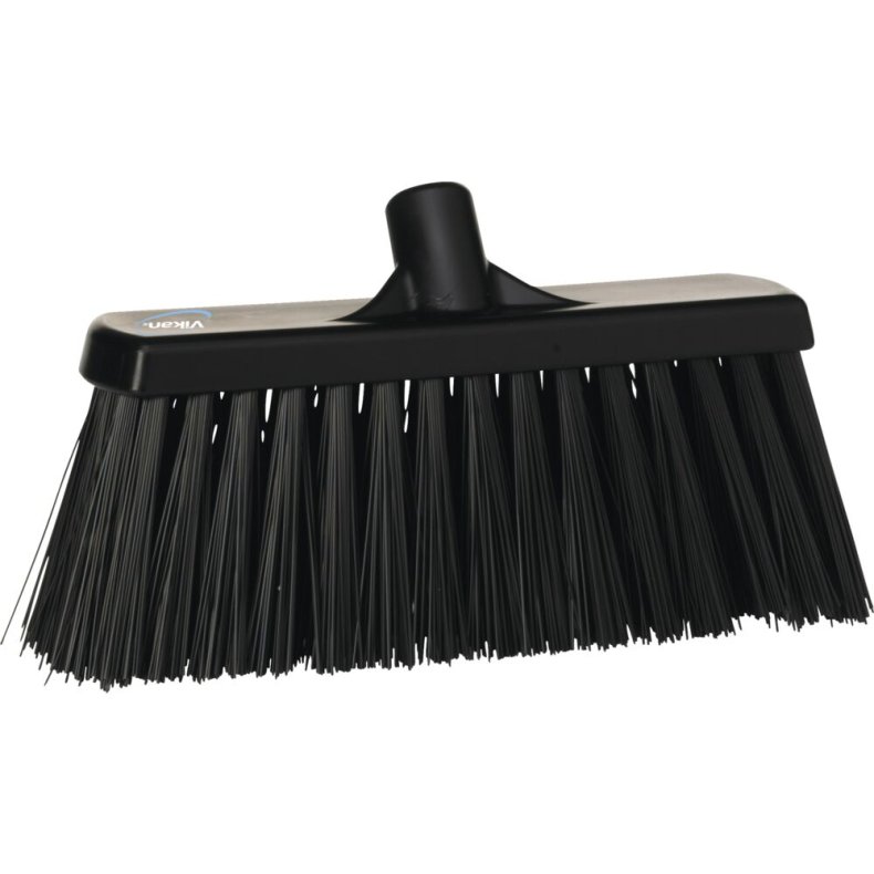 Fejekost, Vikan, sort, polyester/PP/rustfrit st�l, 33 cm, meget stiv *Denne vare tages ikke retur*