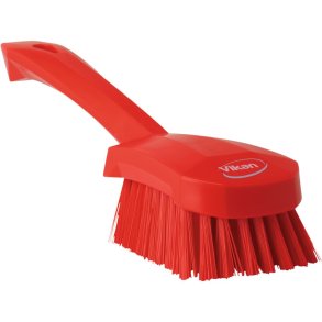 H�ndb�rste, Vikan, 27x7x8,5cm, r�d, polyester/PP/rustfrit st�l, stiv