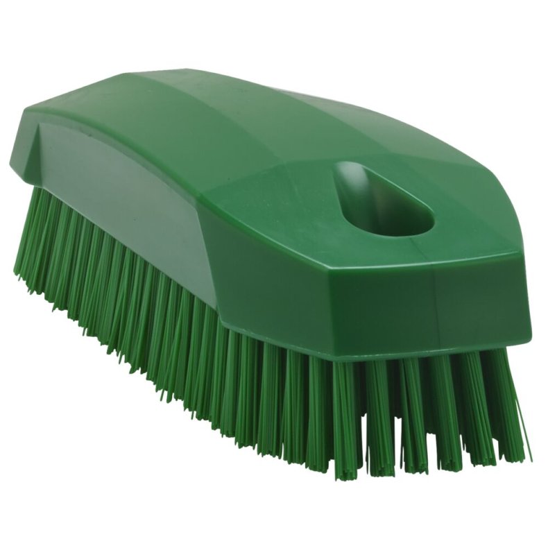 Negleb�rste, Vikan, 13x5x4cm, gr�n, stive b�rsteh�r *Denne vare tages ikke retur*