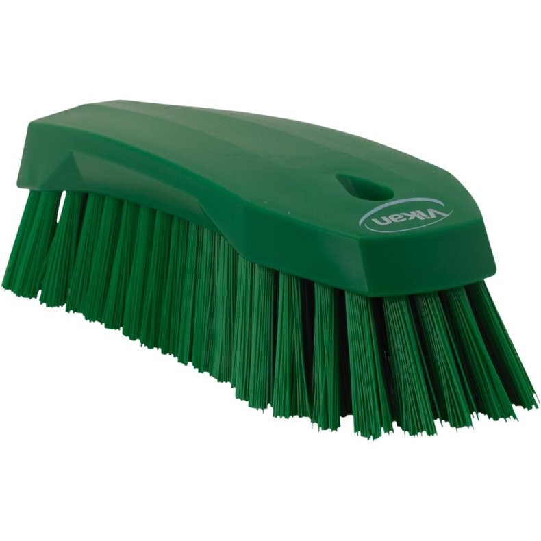 K�rneb�rste, Vikan, 20x7x6cm, gr�n, polyester/PP/rustfrit st�l, 20 cm, stiv *Denne vare tages ikke retur*