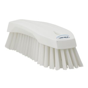K�rneb�rste, Vikan, 20x7x6cm, hvid, polyester/PP/rustfrit st�l, 20 cm, stiv