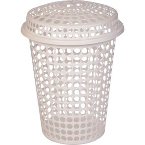 Plastkurv, Tina Trolleys, 65cm, �47cm, hvid, plast, med l�g