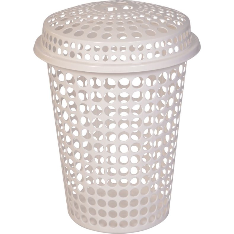 Plastkurv, Tina Trolleys, 65cm, �47cm, hvid, plast, med l�g