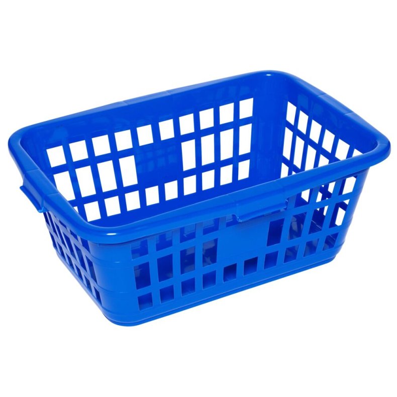Plastkurv, 680x470x260mm, 50 l, bl�, plast, firkantet *Denne vare tages ikke retur*