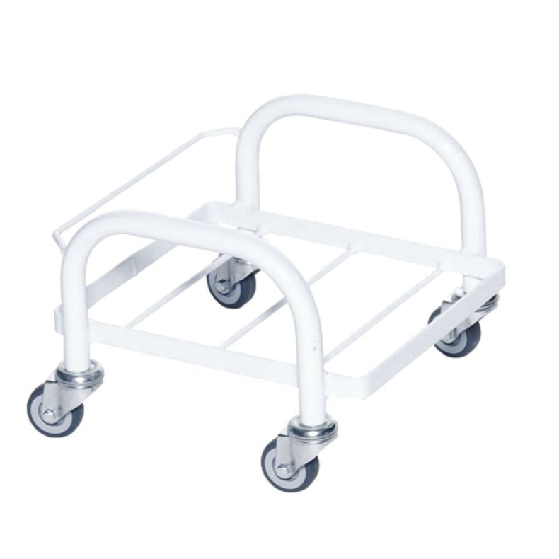 Dunkvogn, Tina Trolleys, 310x315x230mm, hvid, pulverlakeret st�l/rustfrit st�l, til 20-25 kg dunke *Denne vare tages ikke retur*