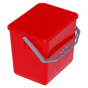 Inventarspand, Tina Trolleys, 240x190x220mm, r�d, PP, med gr� hank, 6 ltr.