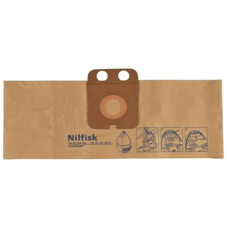St�vsugerposer, Nilfisk, BACKUUM, brun, papir, 1-rums, 3,5 l *Denne vare tages ikke retur*