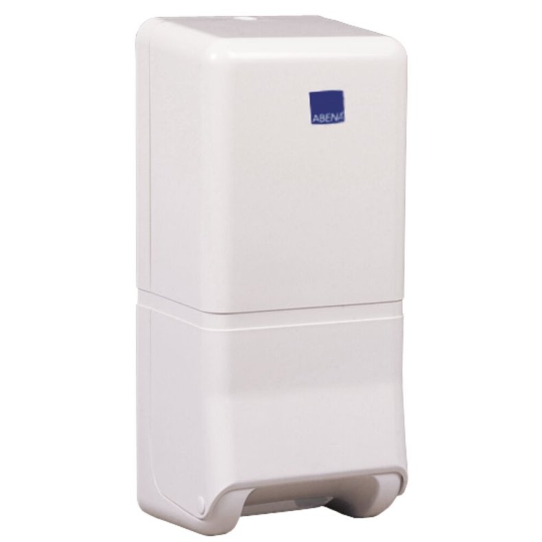 Dispenser, neutral, Midi, 10,5x14x32cm, hvid, ABS, til toiletpapir i ark