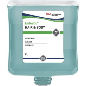 H�r og bodyshampoo, SCJ Professional, 2000 ml, med farve og parfume