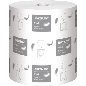 H�ndkl�derulle, Katrin Plus, 2-lags, 140m x 21cm, �19cm, hvid, nyfiber, system