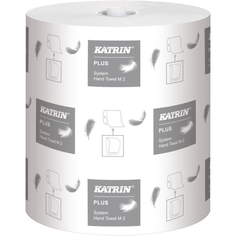 H�ndkl�derulle, Katrin Plus, 2-lags, 140m x 21cm, �19cm, hvid, nyfiber, system