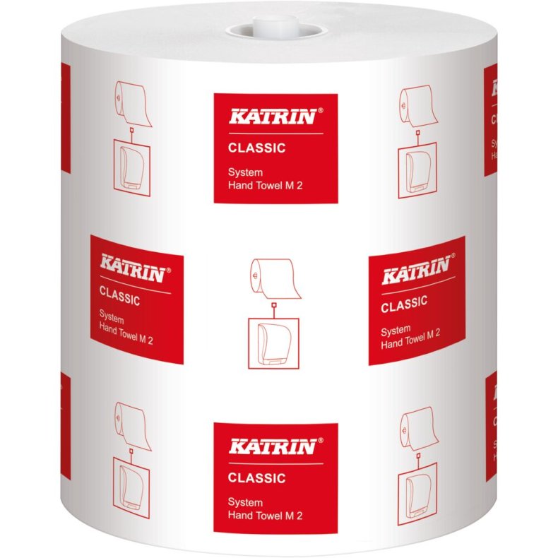 H�ndkl�derulle, Katrin Classic, 2-lags, 170m x 21cm, �19cm, hvid, blandingsfibre, system