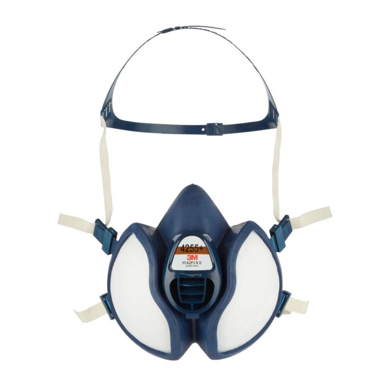 Sikkerhedsmaske, 3M, One size, bl�, FFA2P3D/4255, med ventil