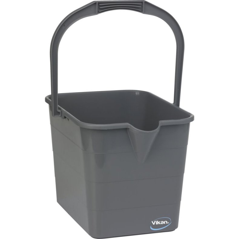 Moppespand, Vikan ErgoClean, 15 l, gr�, PP, med h�ldetud