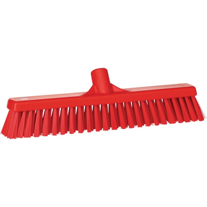 Fejekost, Vikan, r�d, polyester/PP/rustfrit st�l, 41 cm, bl�d/stiv *Denne vare tages ikke retur*