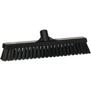 Fejekost, Vikan, sort, polyester/PP/rustfrit st�l, 41 cm, bl�d/stiv *Denne vare tages ikke retur*
