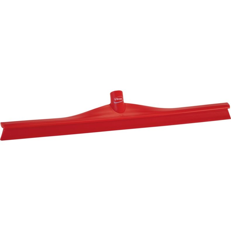 Gulvskraber, Vikan, 60x8x9,5cm, r�d, TPE gummi/PP, 60 cm, med enkeltblad, ultra hygiejnisk
